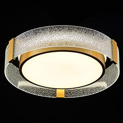 Airyphant 18'' Modern Led Ceiling Light Gold Flush Mount Ceiling Light With Remote Control Dimmale 3000/4000/5000K Close To Ceiling Lighting Fixture For Bedroom Dining Living Room Kitchen Hallway #TOP18