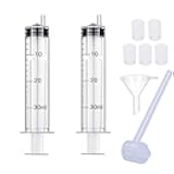 LTKJ 2 Pack 30ml Reusable Plastic Syringe with Extraction Adapters Funnel and Cosmetic Dispenser Pump for Perfumes Transfer to Empty Bottles