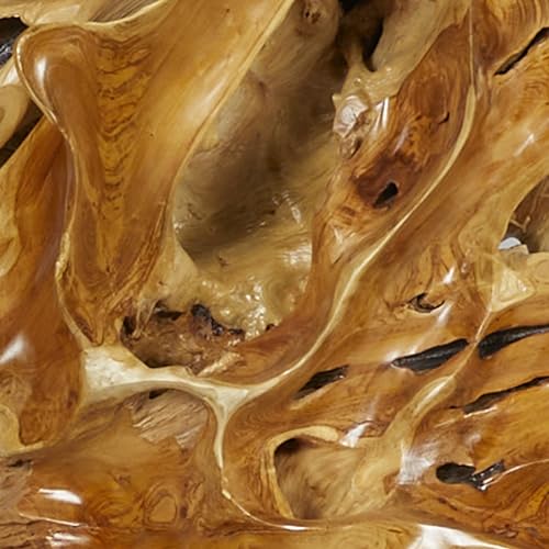 Escultura decorativa abstracta grande de madera de teca miniatura 7