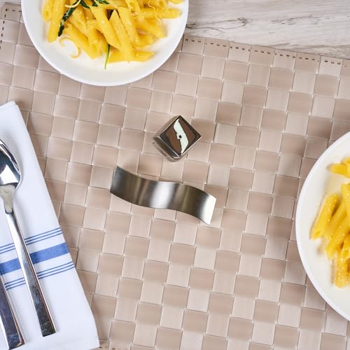 Restaurantware-RW Base 2 Ounce Salt And Pepper Shaker Set, 1 Durable Wavy Salt And Pepper Set - Dishwashable, Refillable, Silver Steel, For Restaurants Or Pizzerias by Restaurantware - Image 9