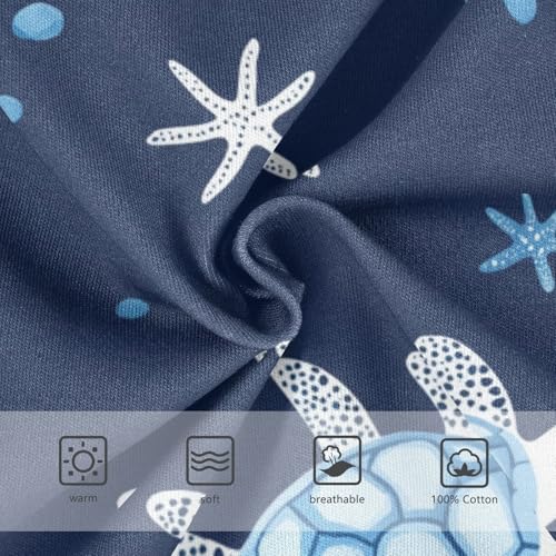 Wusikd White Blue Turtles Boys' Underwear Cotton Boys Briefs Soft Toddler Underwear 2T3