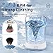 Electric Makeup Brush Cleaner - 12000 RPM Makeup Brush Cleaning Machine, IP65 Waterproof Automatic Makeup Brush Cleaner with Cleaning Solution, for Makeup Sponges and Brushes(White)