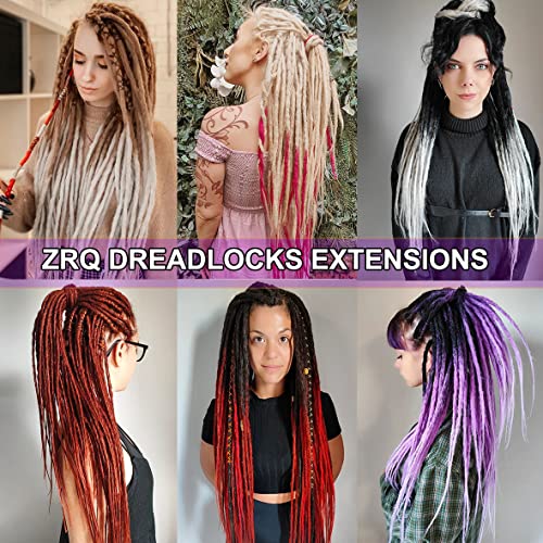 Zrq 30 Strands Dreadlocks Extensions 24" Ombre Dreadlocks Crochet Dreads Dreadlock Extensions Boho Style Synthetic Crochet Braided Hair T27# #TOP5
