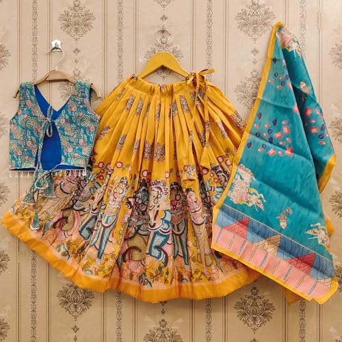 Image of Girls Simar Soft Silk New Traditional Printed Readymade Lehenga Choli -Ethnic Wear Wedding Outfits (Suitable For Girls 2 To 8 Year)