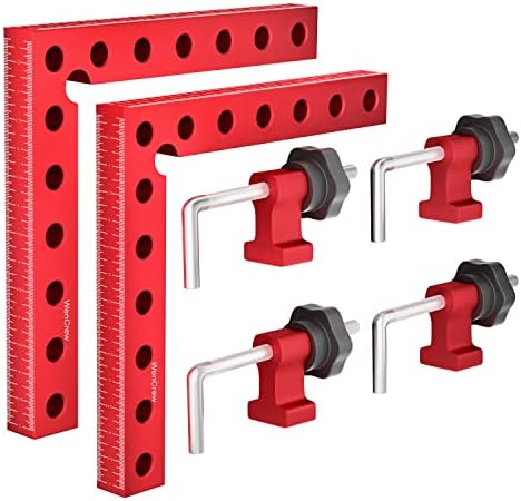 90 Degree Positioning Squares Right Angle Clamps, Clamping Squares for Woodworking Cabinet Clamp Corner Clamps Aluminum Alloy L Type Carpenter Tool for Box Cabinets, Picture Frames, Drawers (7.1“-2)