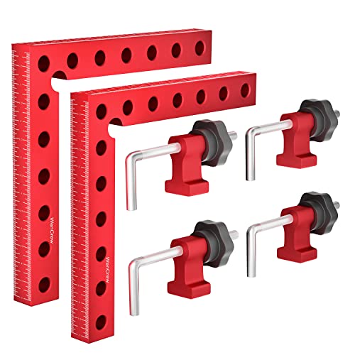 90 Degree Positioning Squares Right Angle Clamps, Clamping Squares For Woodworking Cabinet Clamp Corner Clamps Aluminum Alloy L Type Carpenter Tool For Box Cabinets, Picture Frames, Drawers (7.1“-2) #TOP2