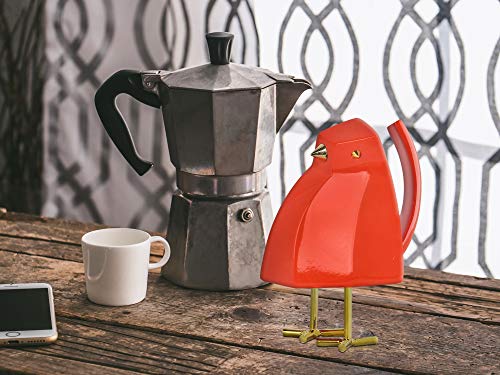 World Art TW60282 Hars-sculptuur oranje vogel moderne hars sculptuur beeldje, hars, 14x8x12 cm - Afbeelding 6