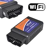 La mini herramienta de diagnóstico de WIFI OBD-II tiene tecnología incorporada WiFi, que permite que el usuario supervise el dispositivo directamente con teléfonos inteligentes de IOS / android tabletas sin cables.