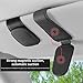 Magnetic Leather Sunglass Holder for Car, Sunglasses Clip for Car Visor, Auto Interior Accessories Universal for Different Size Eyeglasses (Black)