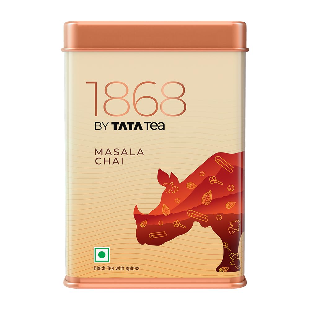 1868 by Tata Tea Masala Chai | Assam Masala Black Tea | An Aromatic, Spicy & Full of Flavour Premium Black Tea | 100g (B0936X86CL) Amazon Price History, Amazon Price Tracker