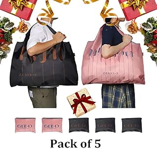 GEE·D Foldable Reusable Shopping Bags Reusable Grocery Bags Extra Large Washable Reusable Nylon