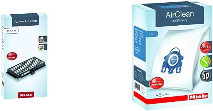 Miele Active AirClean Filter with TimeStrip + Miele AirClean 3D GN Vacuum Cleaner Bags