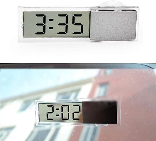 Eaglerich 1 unids peso ligero durable transparente coche electrónico reloj pantalla LCD digital con lechón más nuevo reloj LCD reloj disponible en Yaxa Peru