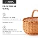 Aqbau Einkaufskorb, osterkorb groß geflochten aus Weide 47 x 35 x 33 cm – Weidenkorb mit Henkel, stabiler Tragekorb, Picknickkorb, Pilzkorb, natürlicher Wicker Basket
