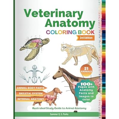 Veterinary Anatomy Coloring Book Animal Anatomy And Veterinary Physiology Coloring Book Vet Tech Paperback Large Print, September 22, 2020