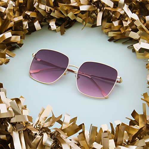 Image of Ted Smith Men's Women's UV Protection Metal Square Sunglasses