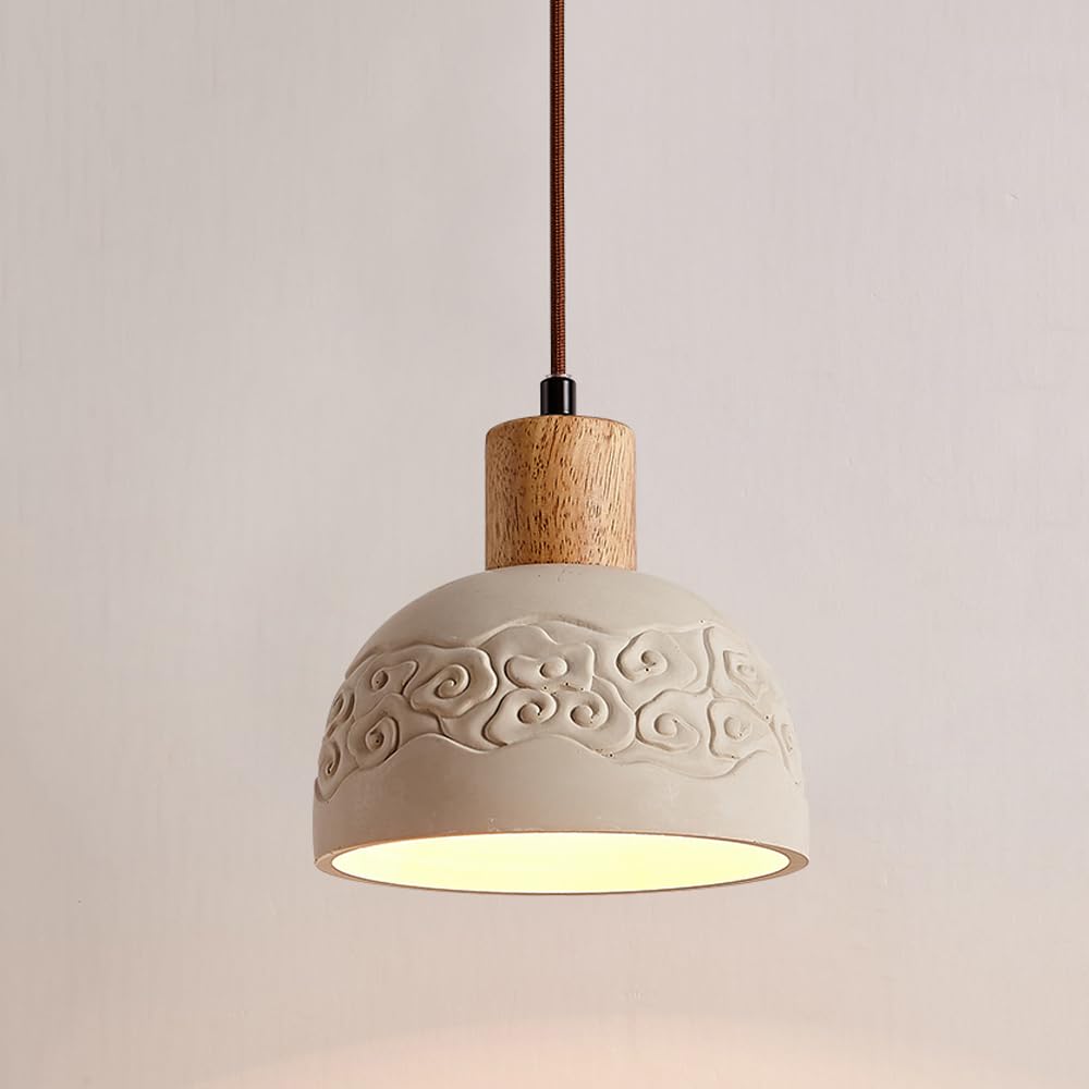 Lustre en ciment Wabi Sabi réglable pour éliminer les zones d'ombre