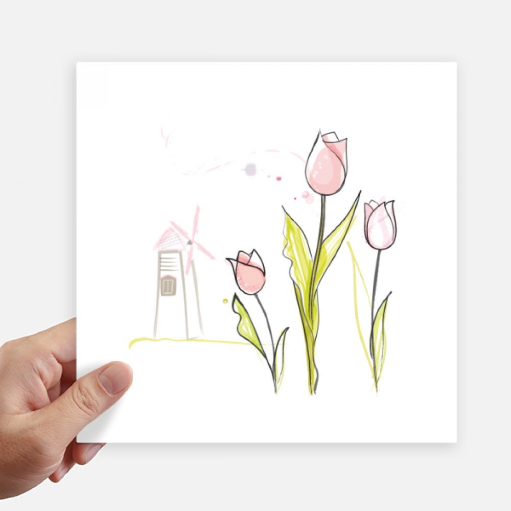 Pegatinas de tulipán para renovar tu maleta de viaje y ordenador portátil con estilo natural