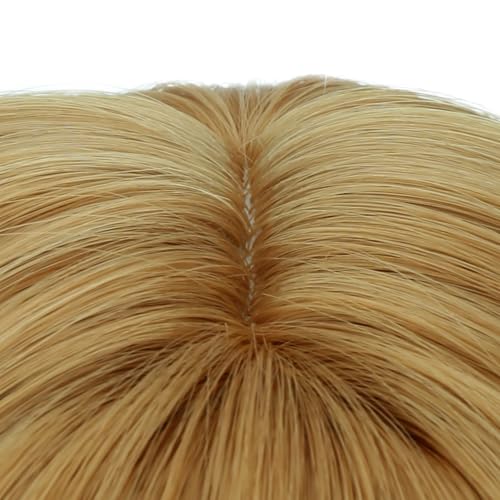 Image of PATTNIUM Kids Strawberry Blonde Wig with Bangs for Girls Short Blonde Wig Bob Wigs Synthetic Halloween Costume Cosplay Wigs