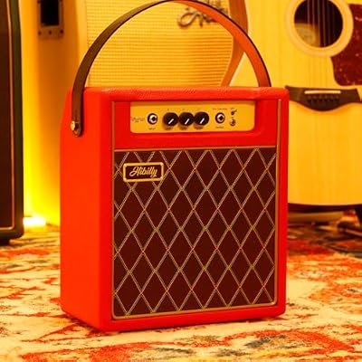 2026 Retroman Combo Pre-Tube Guitar Amplifier -Compact and Powerful Amp for Professional Performances and Practice Sessions Red Color