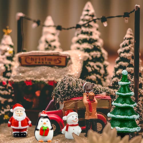 Christmas Miniature Ornaments, 45 Pcs Resin Fairy Garden Christmas Accessories, Diy Mini Snow Globe Figurines Crafts For Christmas Party #TOP2