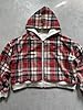 yssgtt Mens Vintage Reversible Hoodies Womens Plaid Print Sweatshirt Baggy Long Sleeve Mens Zip Up Hoodie Top Unisex Red #2