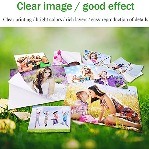 Liwute 50Sheets Self Adhesive Photo Paper, A4 Glossy Sticky, Crafts Diy Project, Inkjet Printer Photo Sticker Paper (8.5X11"-50Sheets-135Gsm) #TOP5