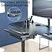 VIVO Premium Clamp-on 24 x 14 inch Desk Extender with Built-in Storage Drawer, Keyboard Tray, Side Table Extension Office Organizer, Black, DESK-EXT24D