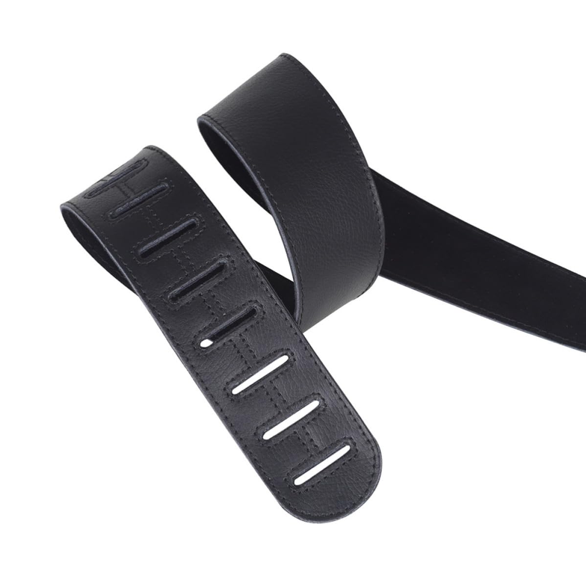 Hemobllo Correa de Guitarra de Cuero Negro Correa Cuello Guitarra Reduce la Fatiga y Es Resistente Tracción para Clásica