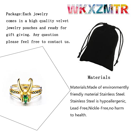Wkxzmtr Loki Ring Superhero Helmet Ring For Unisex Jewelry Marvel Gifts Halloween Cosplay Jewelry Gifts Loki Loves Gifts (Loki 5) #TOP1