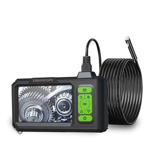 SPYTECTIFY Endoscope Camera 1080P 8mm Dual Lens 4.3inch Screen Industrial Borescope 15m Long Cable Pipe Inspection Hidden Camera