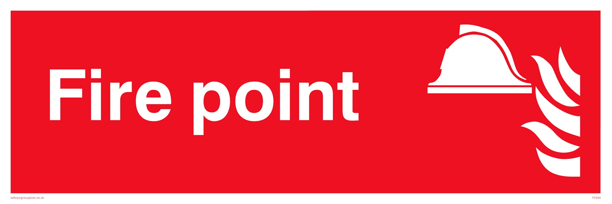 Pack of five - Fire Point Sign - 300x100mm - L31