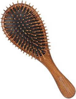 FOMIYES Escova de cabelo de madeira escova de cabelo natural Paddle almofada de ar pente de cabelo antiestática escova de cabelo massagem pente de cabelo produtos de cuidados com o cabelo (marrom claro)