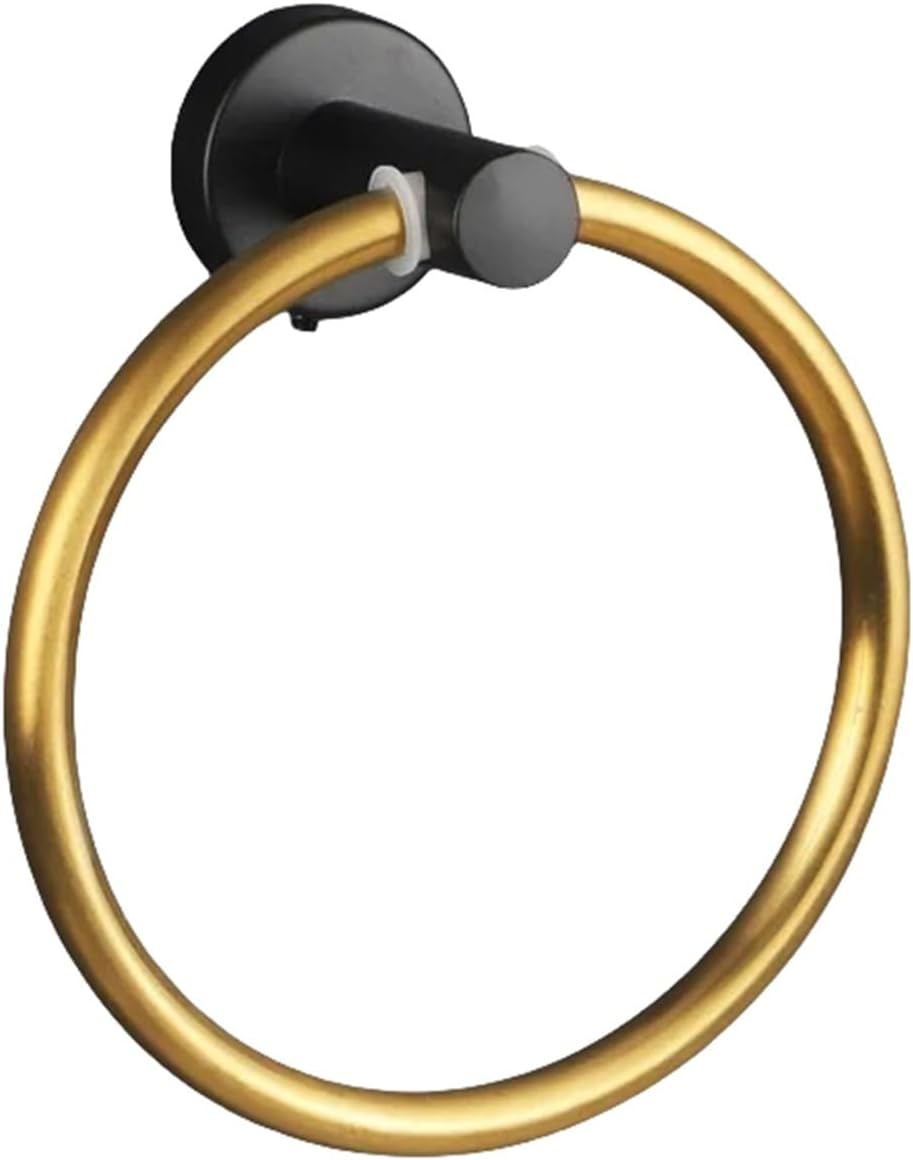 Towel Ring Toilet Towel Rack Towel Ring Stainless Steel Tissue Holder Hotel Toilet Paper Holder Bathroom Hardware Accessories(Black Gold)