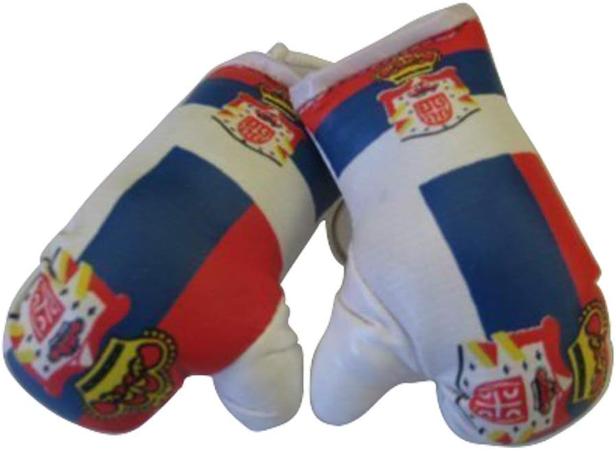 FNG Mini Boxing Gloves (Country: USA) - Flag Small to Hang Over Car Automobile Mirror - Americas
