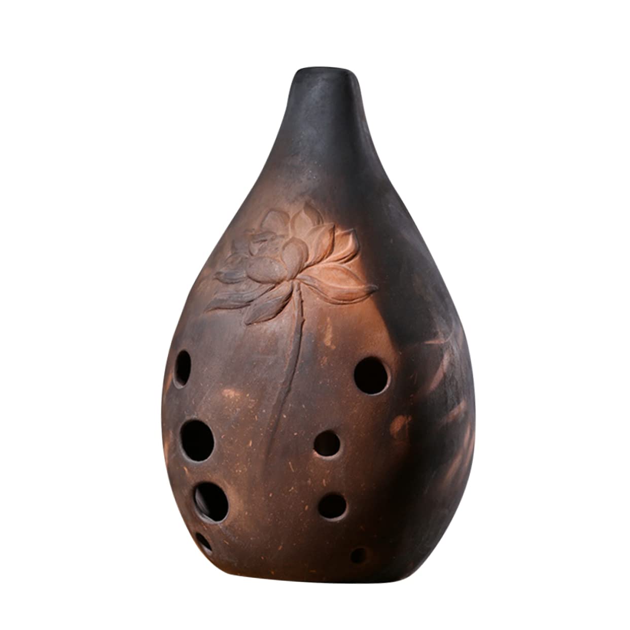 Ocarina Xun in Ceramica, Strumento Musicale Antico a 10 Fori, Accordatura Professionale, Suono Profondo, per Principianti e Artisti Stili multipli