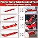Doaho 7 Pcs Car Trim Removal Tool Kit with Non-Scratch Plastic Pry Tool and Fastener Clip Pliers for auto Safe Interior Car Panel Detachment, Dashboard, Door Clips & Upholstery – Red