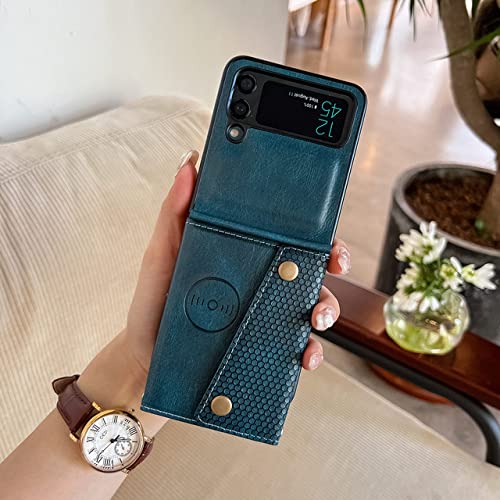 Protection antichoc Galaxy Z Flip 4 housse portefeuille cuir avec cordon