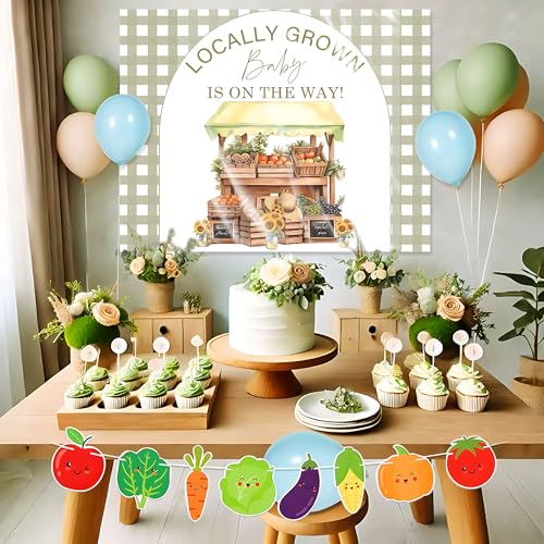 Locally Grown Baby Shower Decorations Farmers Market Baby Shower Decor by Roaring Good Time - Used condition - Image 4