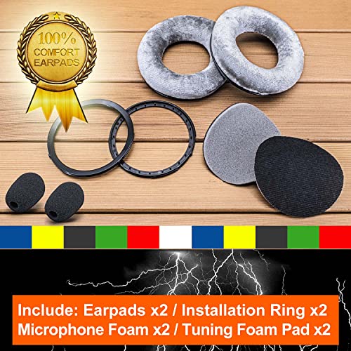 Almohadillas de repuesto compatibles con auriculares Beyerdynamic DT 770 Pro, DT 880 Pro, DT 990 Pro, DT 1770 Pro, MMX 300, DT 1990 Pro, DT 177X, T 90 (Terciopelo Gris Plata) miniatura 6