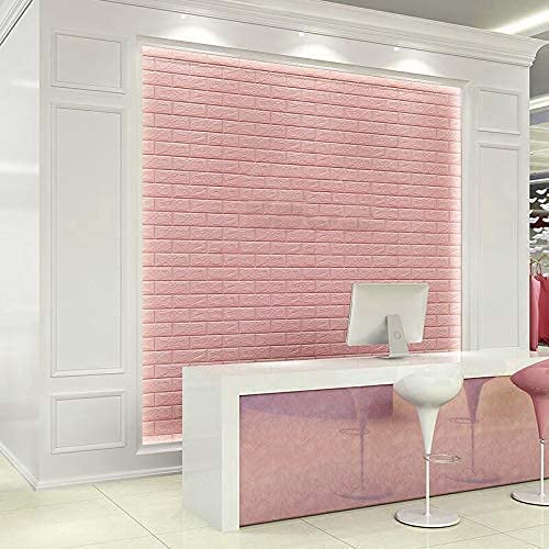 Image of Barebeauty 3D Wall Panel Wallpaper, Self Adhesive PE Foam Brick Sticker, Waterproof Peel & Stick Wall Covering for Home, Bedroom & Living Room Decor, 70 x 77 cm (Pack of 35, 203 Sq. Ft. Approx)