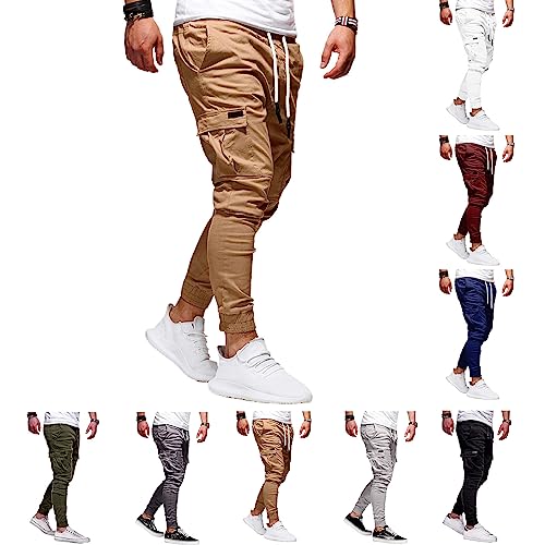 Men's Slim Fit Cargo Pants Tapered Running Joggers Work Travel Pants Workout Streetwear Trousers for Men Fashion3