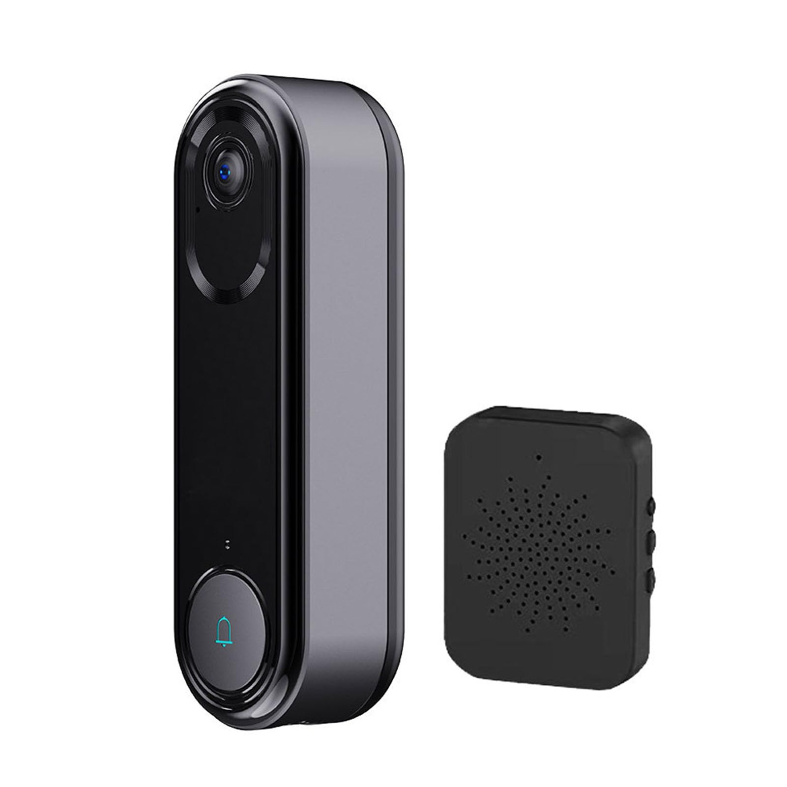 EMUKOEP Caméra de Sonnette sans Fil avec Nocturne Infrarouge HD et