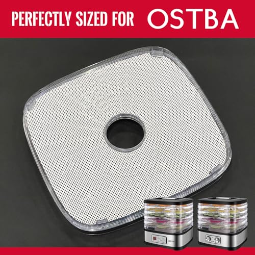GUCUJI Silicone Dehydrator Sheets for OSTBA Food Dehydrator, Non-Stick BPA Free, Pack of 5 (Premium Reusable Food Dehydrator Mesh Mats)