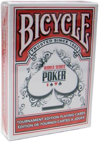Bicycle WSOP Plastic Coated Playing Cards - 1 Red Deck Poker Size Regular Index
