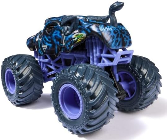 Rear-angle view of Monster Jam Night Storm Diecast Truck