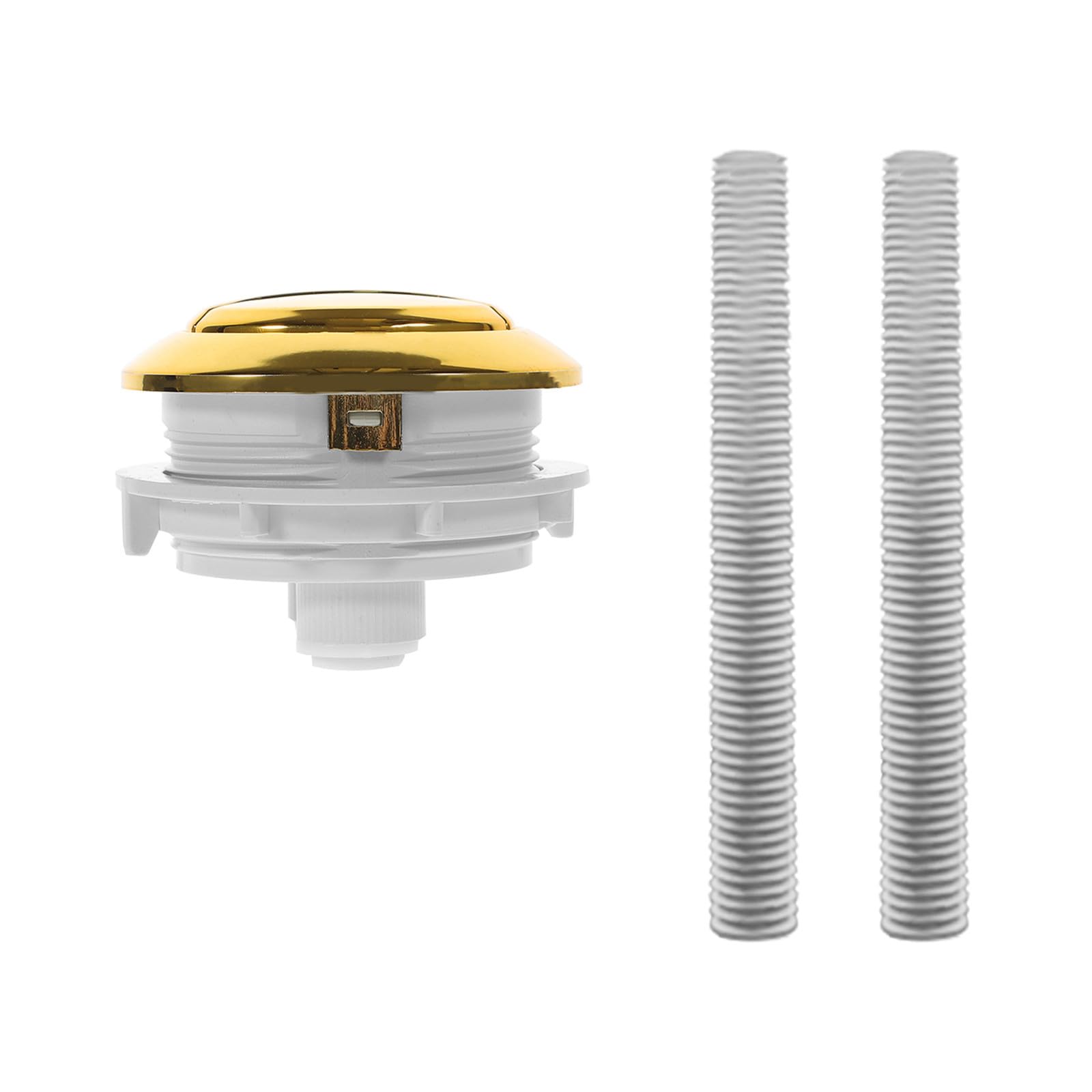 Botón de Doble Descarga para Cisterna de Inodoro, Plástico Dorado | Accesorio de Reemplazo Pulsador Doble, Pieza de Baño para Tapa de Tanque, Diseño