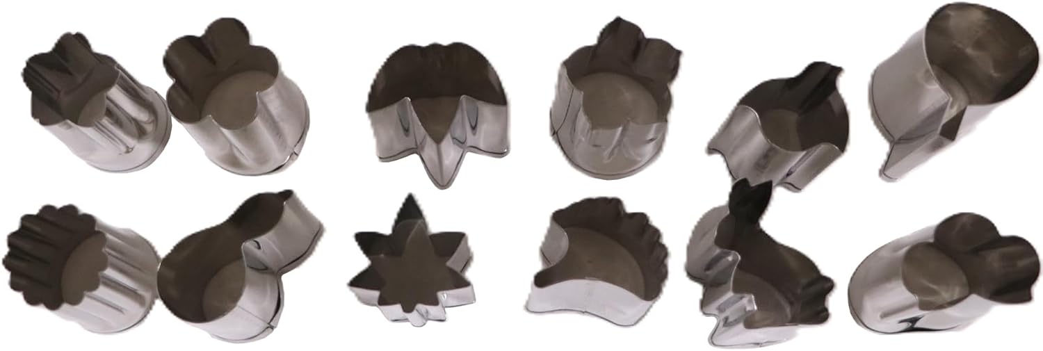 Kanda Vegetable Cutting Mold 18-8 Stainless Steel 12 Pieces Gentle 129250