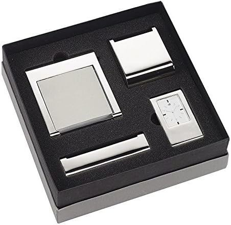 Upper Gifts Executive Gift Set - 4 pc Silver Metal Gift Set