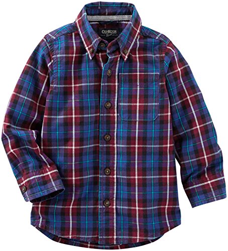 OshKosh B'Gosh Boys' Woven Buttonfront 21469812, Plaid, 5T
